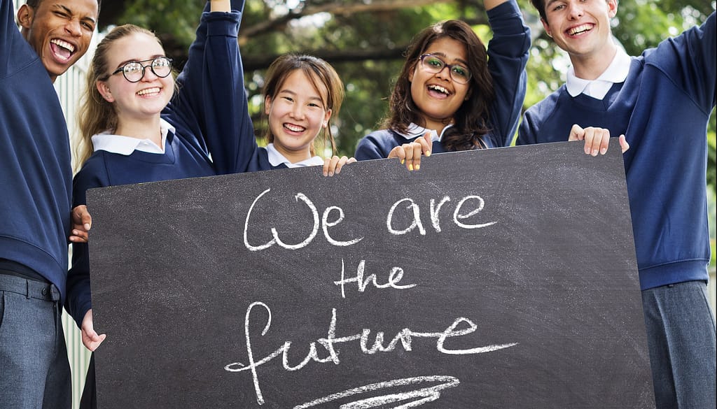 Students declaring that they are the future.